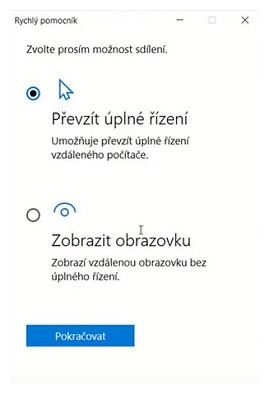 Volba rychlého pomocníka