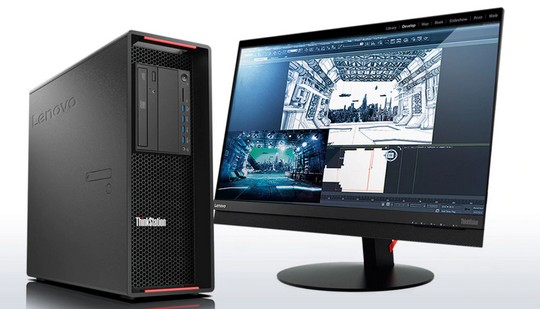 Lenovo ThinkStation P510 s monitorem
