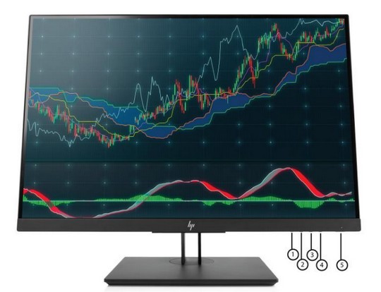 HP Z24i G2 tlačítka