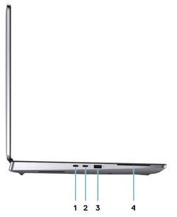 Dell Precision 7750 vlevo