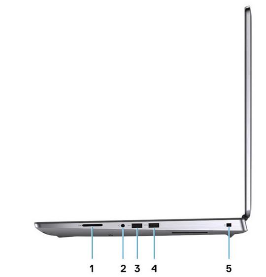 Dell Precision 7750 vpravo