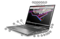 HP ZBook Fury 17 G7 otevřený