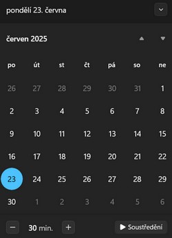 Kalendář Soustředění