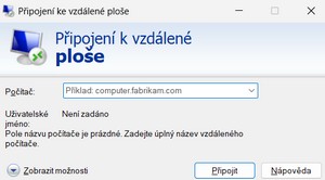 Připojení ke vzdálené ploše